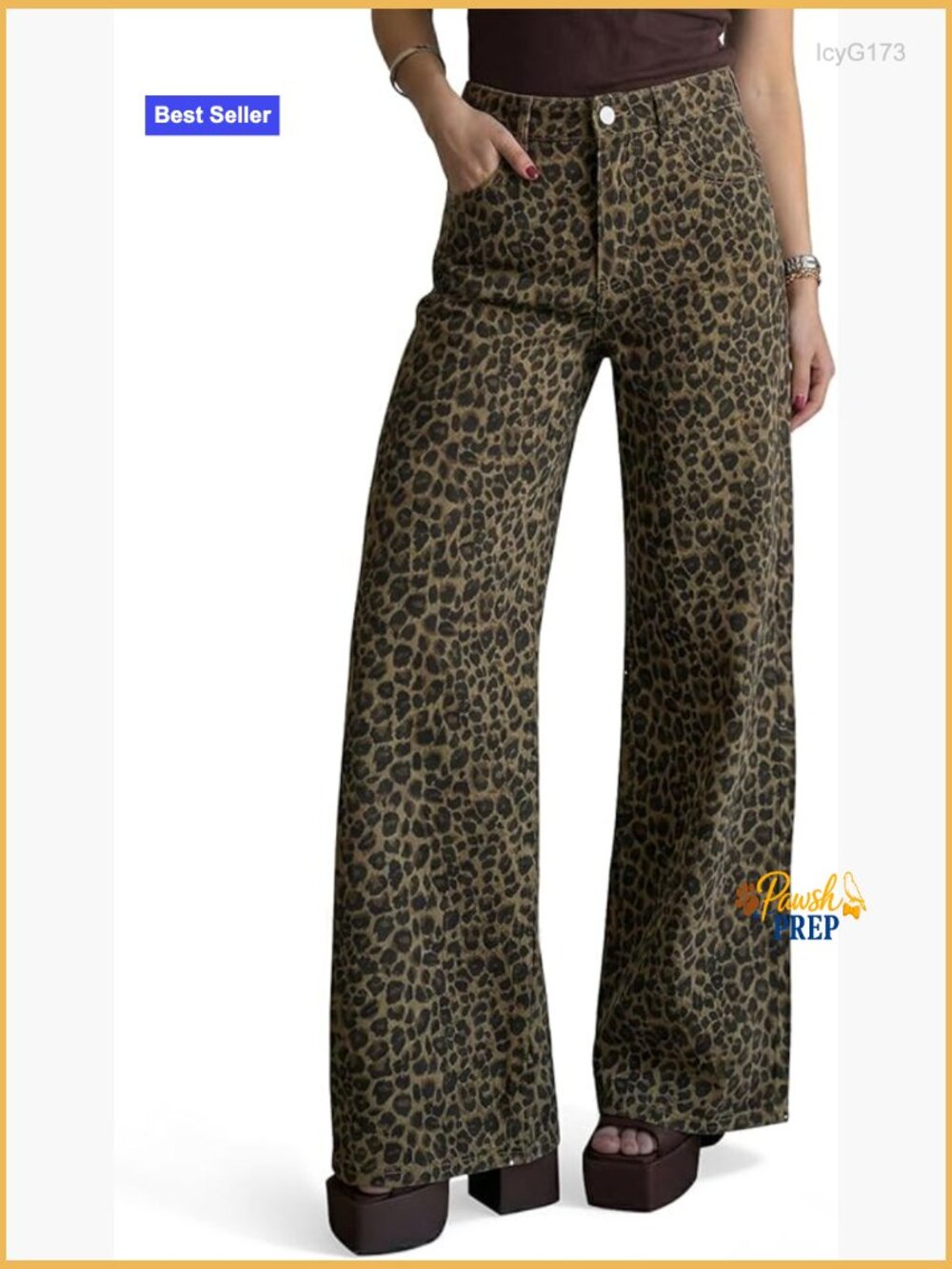 High Waisted Wide Leg Jean with Pockets - Picture 1 of 7